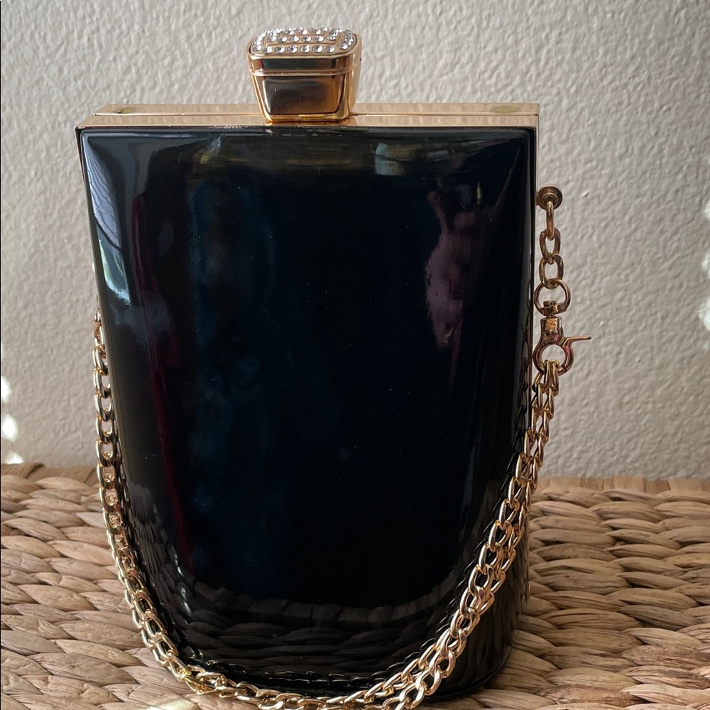 Black Vinyl Women's Clutch